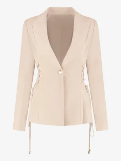 Aansluitende blazer met veter details