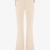 Aansluitende flared broek met veter details