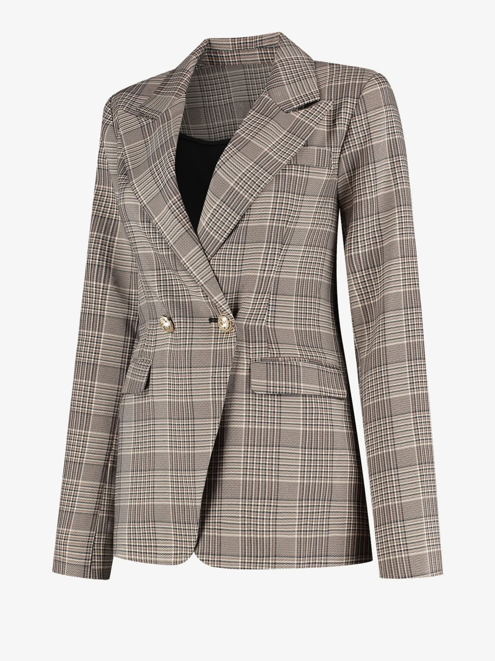 Aansluitende geruite blazer