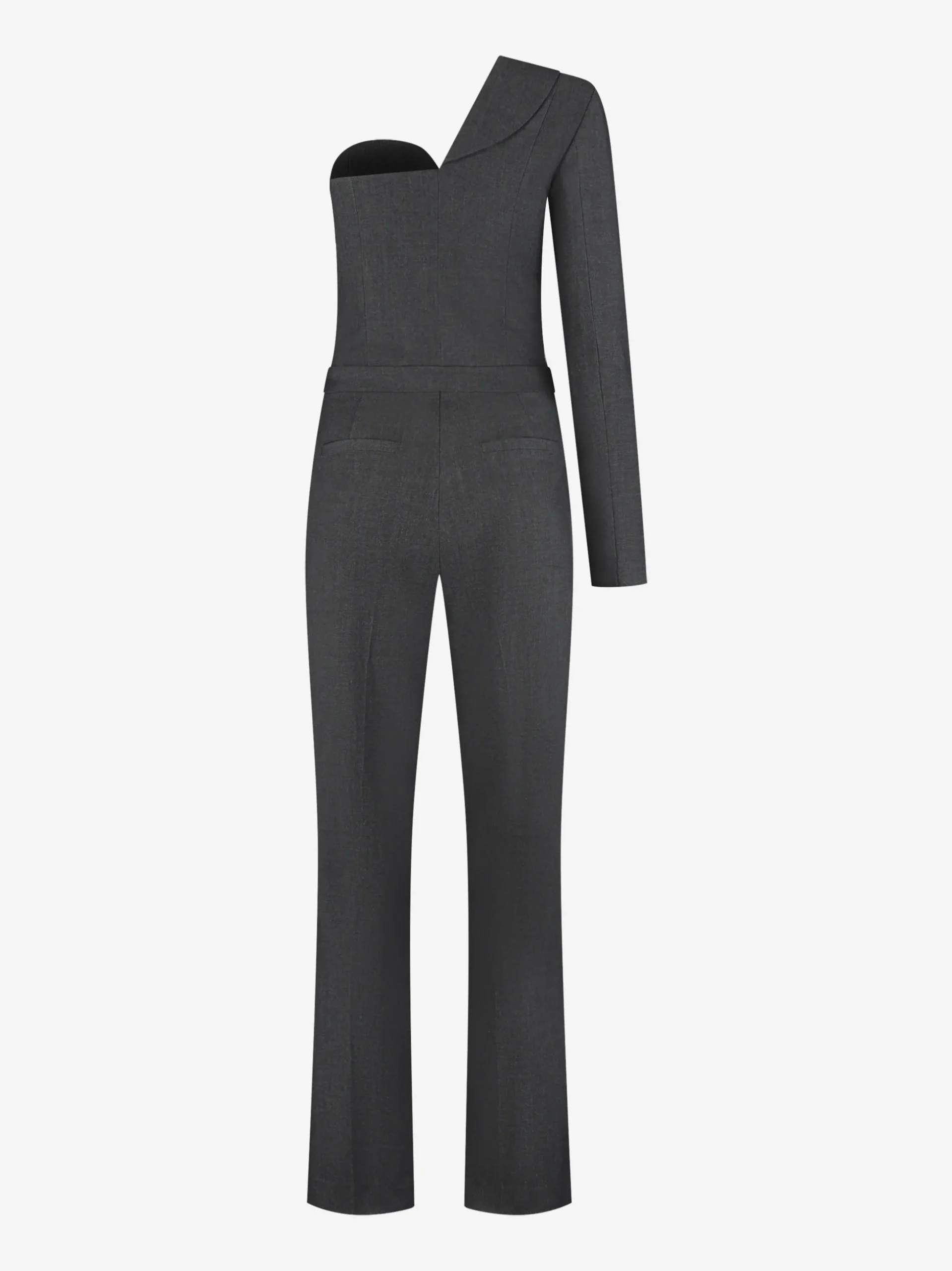 Aansluitende one shoulder jumpsuit