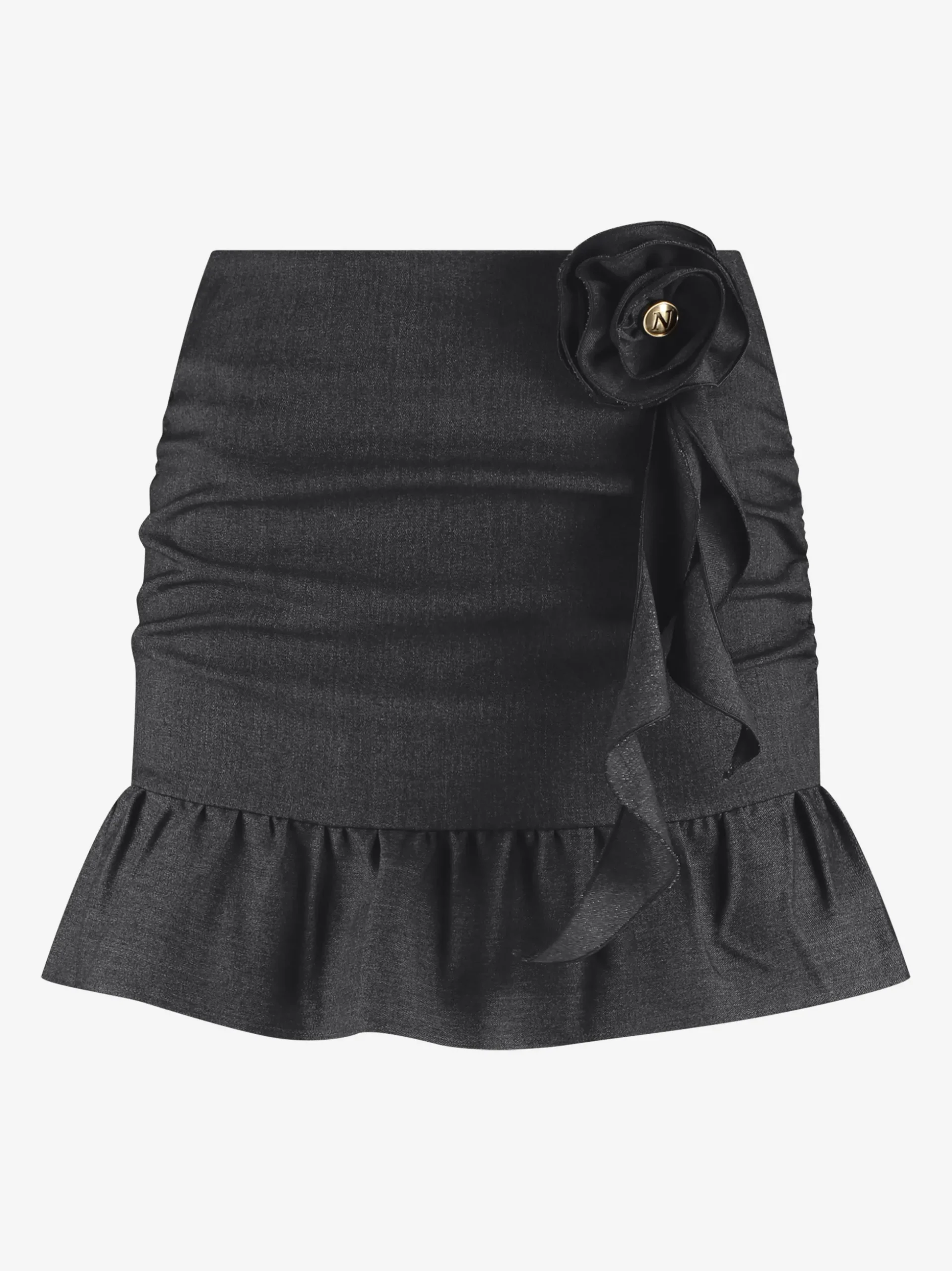 Aansluitende skort met decoratieve bloem