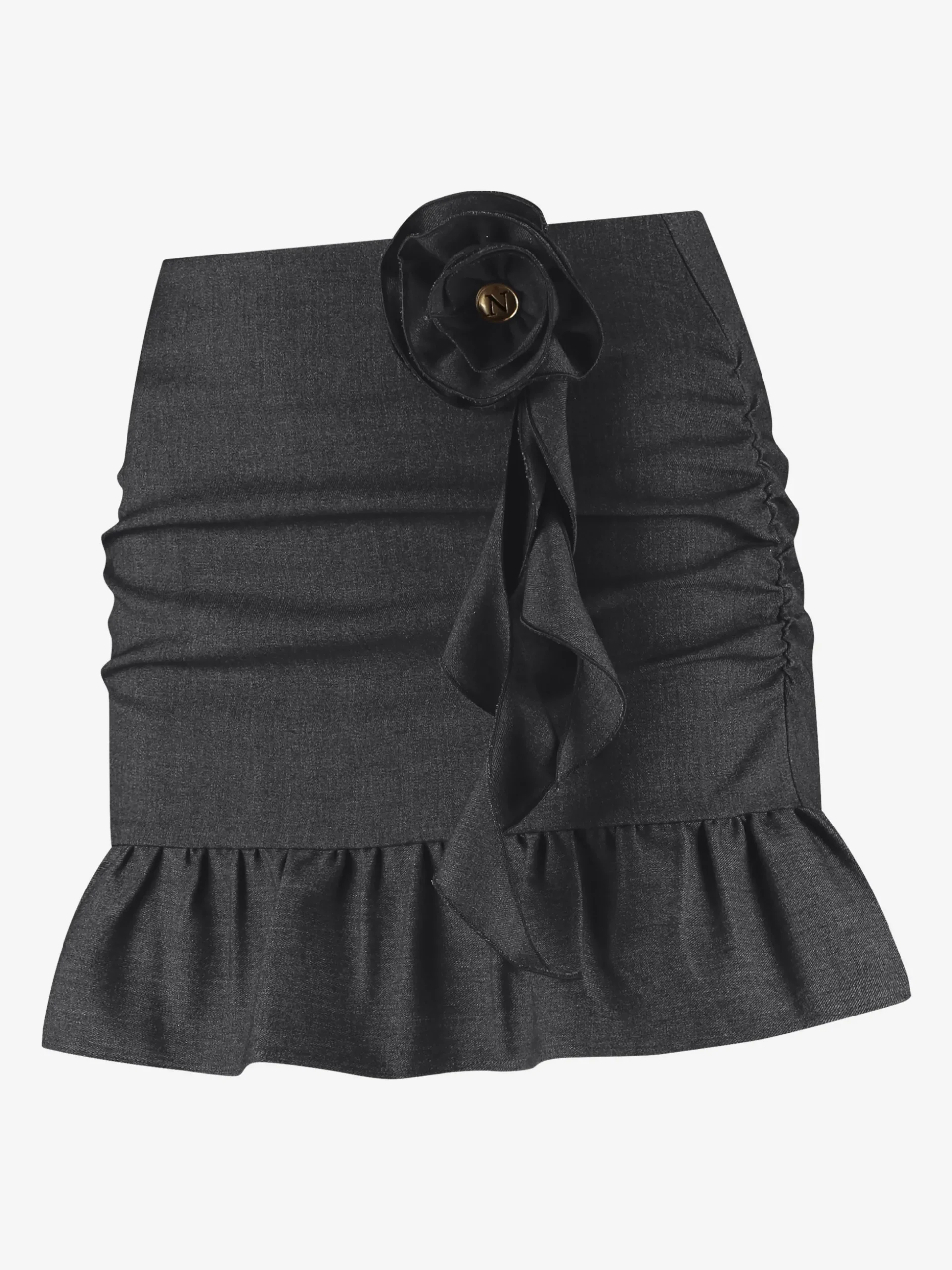 Aansluitende skort met decoratieve bloem
