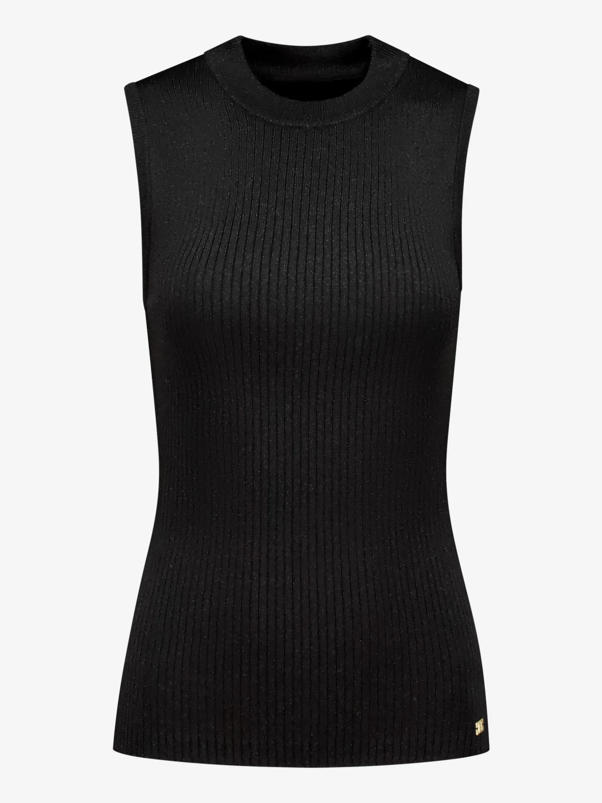 Aansluitende tank top met glitters
