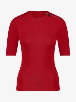 Aansluitende top met rits detail