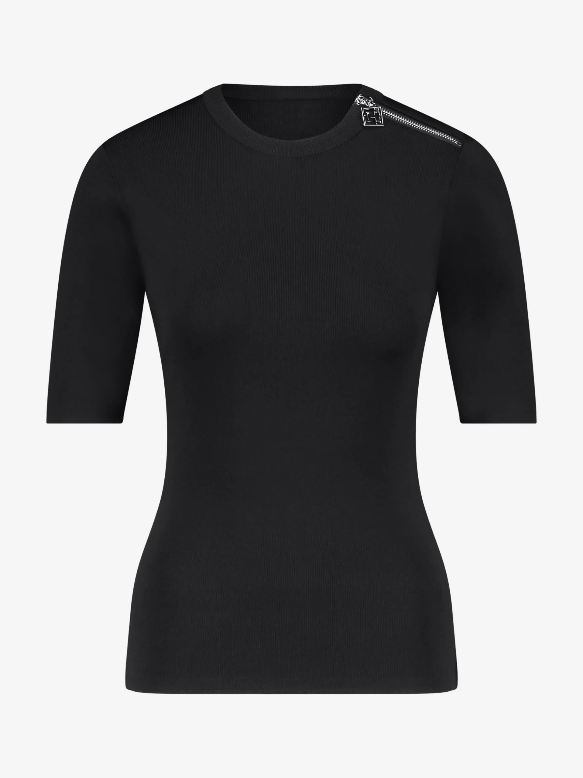 Aansluitende top met rits detail