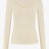 Aansluitende top met veter detail