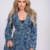 Aansluitende tweed blazer