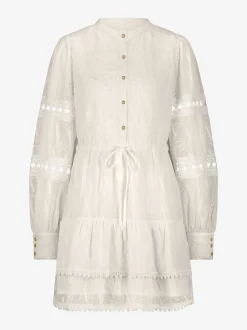 A-lijn jurk van broderie anglaise met cut-out details