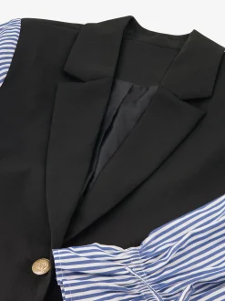 Blazer met gestreepte mouwen