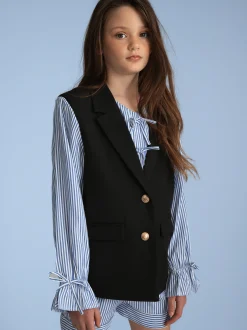 Blazer met gestreepte mouwen