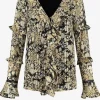 Bloemenprint blouse met ruches