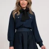 Blouse met strikkoord
