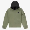 Bomberjack met capuchon en logo patch