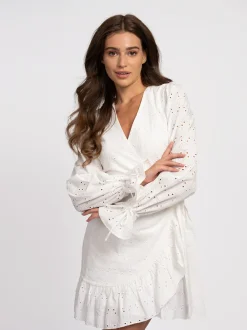 Broderie anglaise wikkeljurk