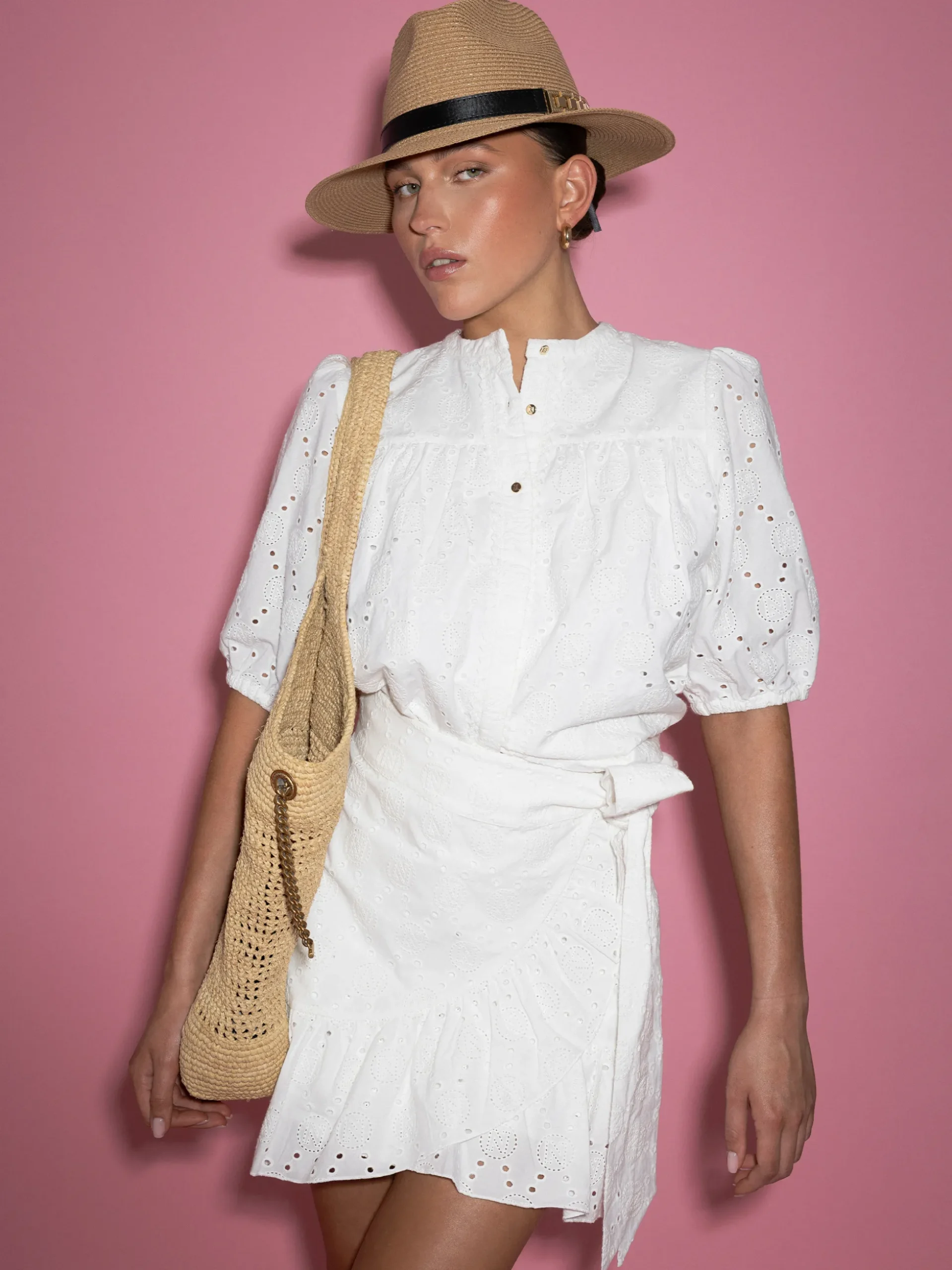 Broderie anglaise wikkelrok