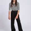 Broek met dubbele tailleband en trekkoord