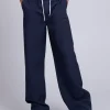 Broek met dubbele tailleband en trekkoord