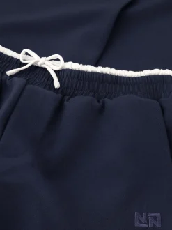 Broek met dubbele tailleband en trekkoord