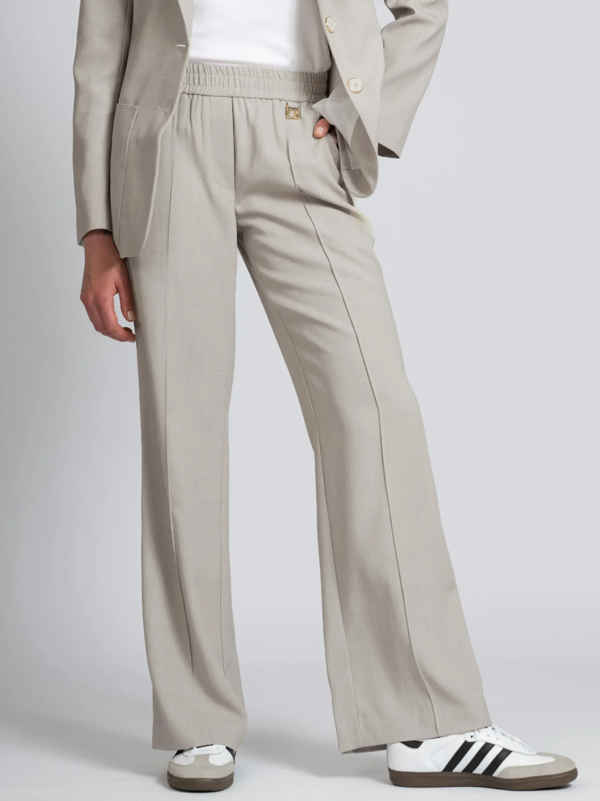 Broek met elastische tailleband en FH logo detail