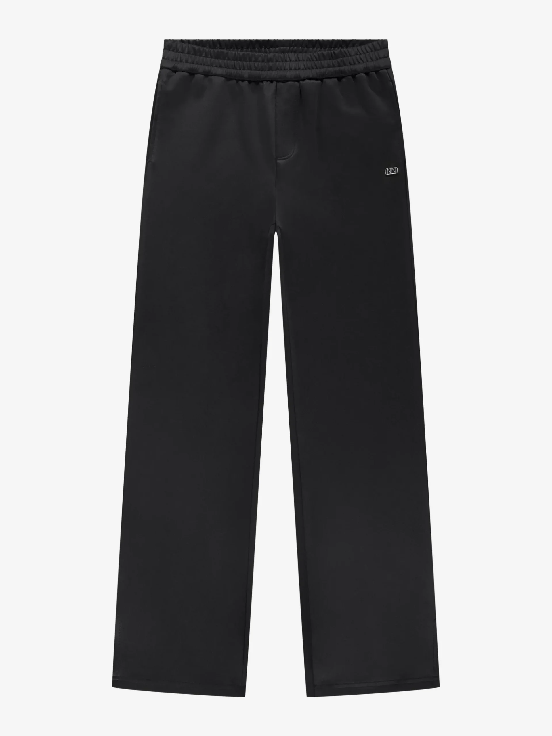 Broek met elastische tailleband en split