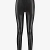 Broek van imitatieleer met hoge taille