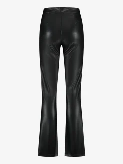 Broek van imitatieleer met veter detail