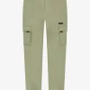 Cargo broek met elastische tailleband en trekkoord