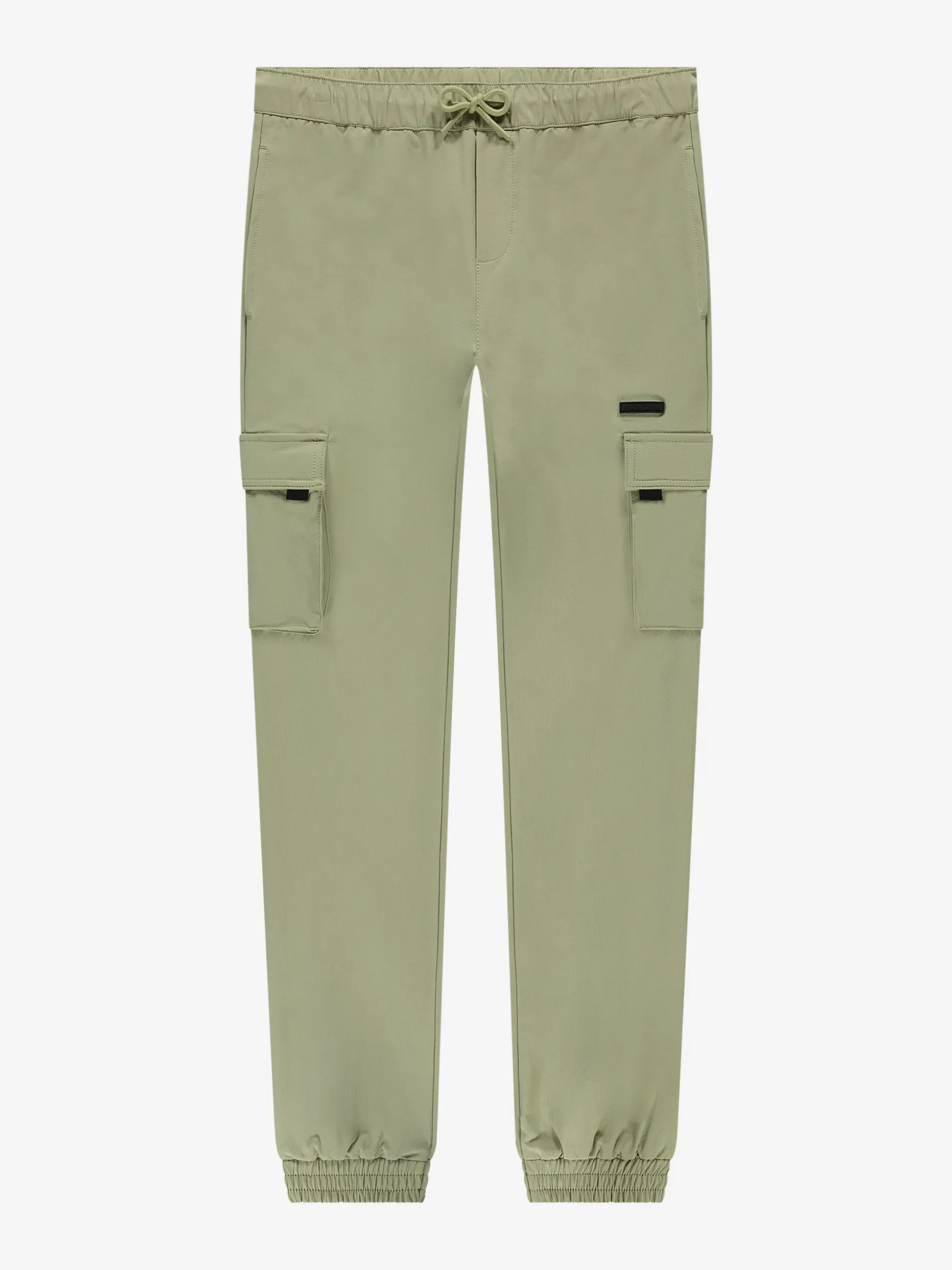 Cargo broek met elastische tailleband en trekkoord