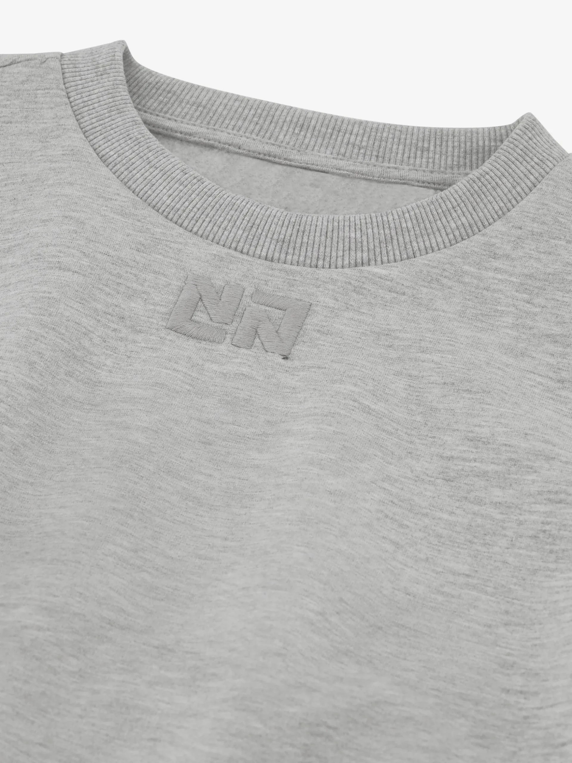 Cropped sweater met brede elastische tailleband