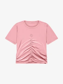 Cropped T-shirt met gedrapeerd detail