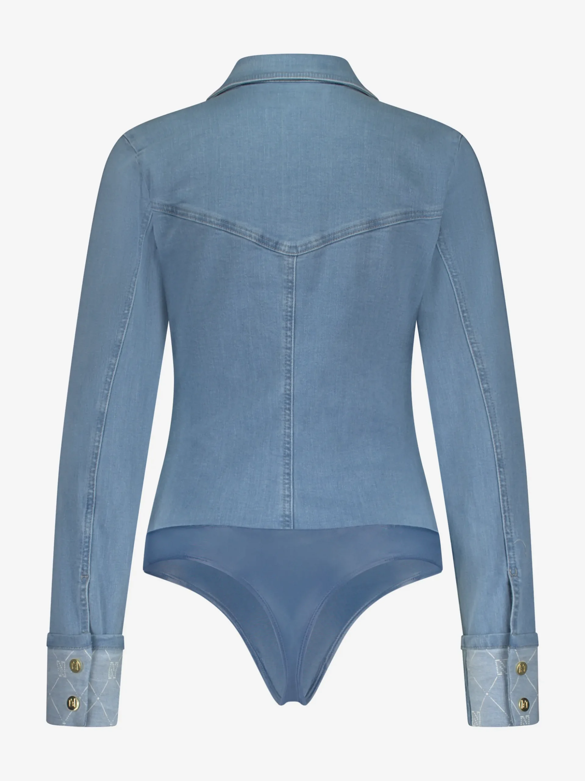 Denim body met omslagrand met N-logo