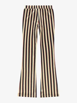 Flared broek met gestreept patroon