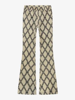 Flared broek met N&N logo patroon