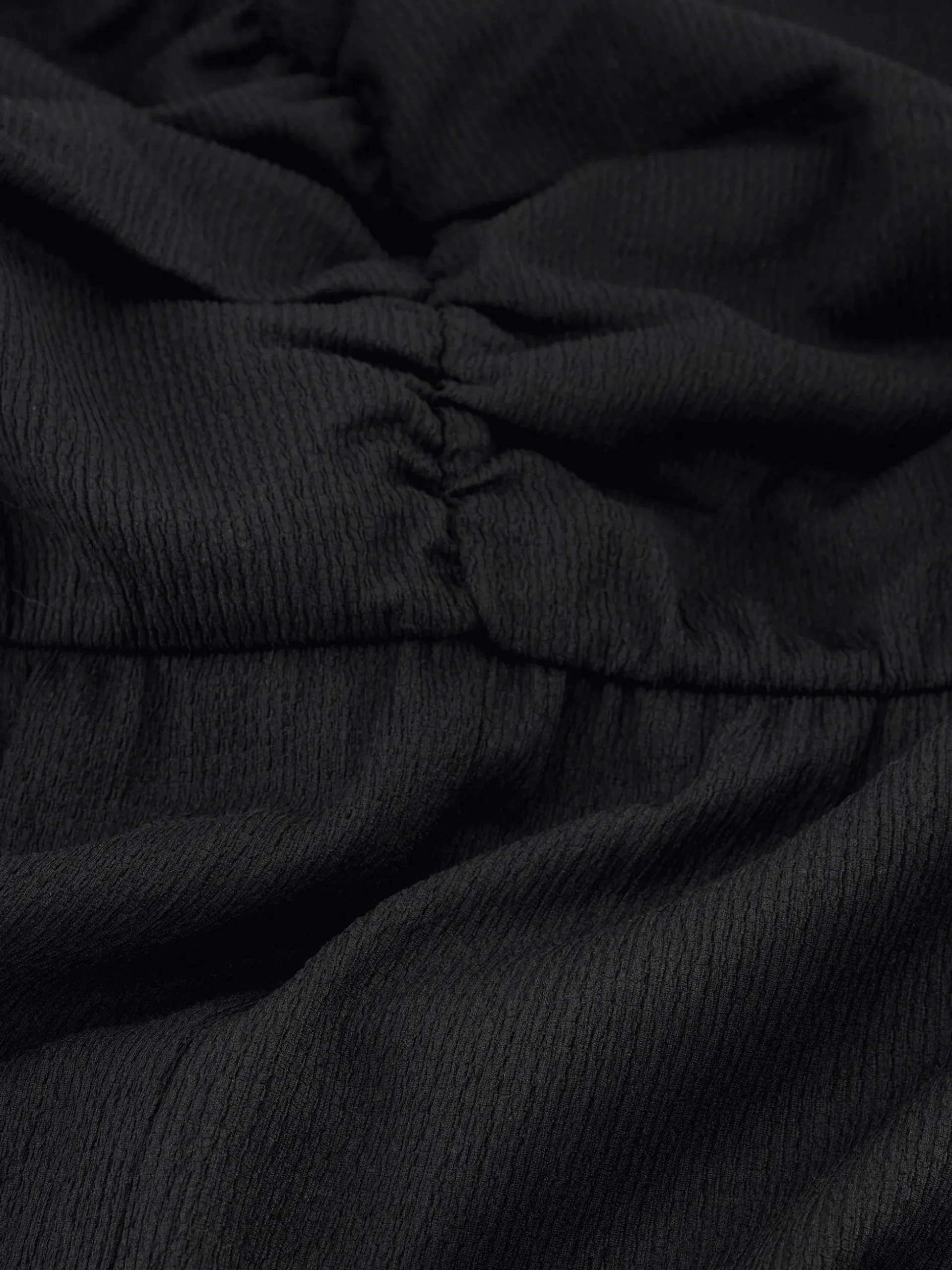 Gedrapeerde jurk met kapmouwtjes en elastische tailleband