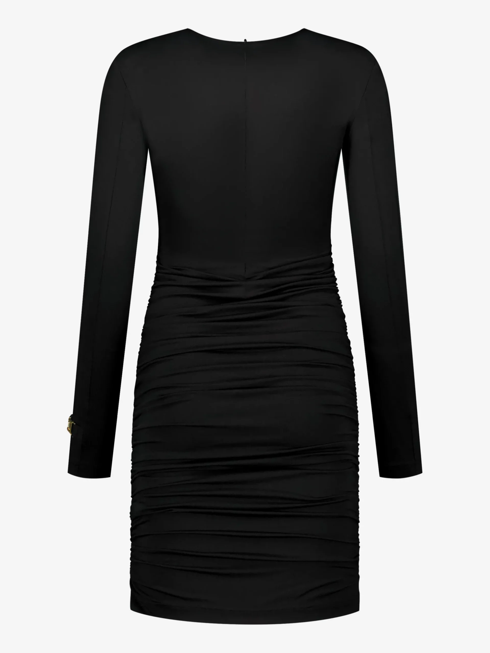 Gedrapeerde lange jurk met ketting detail