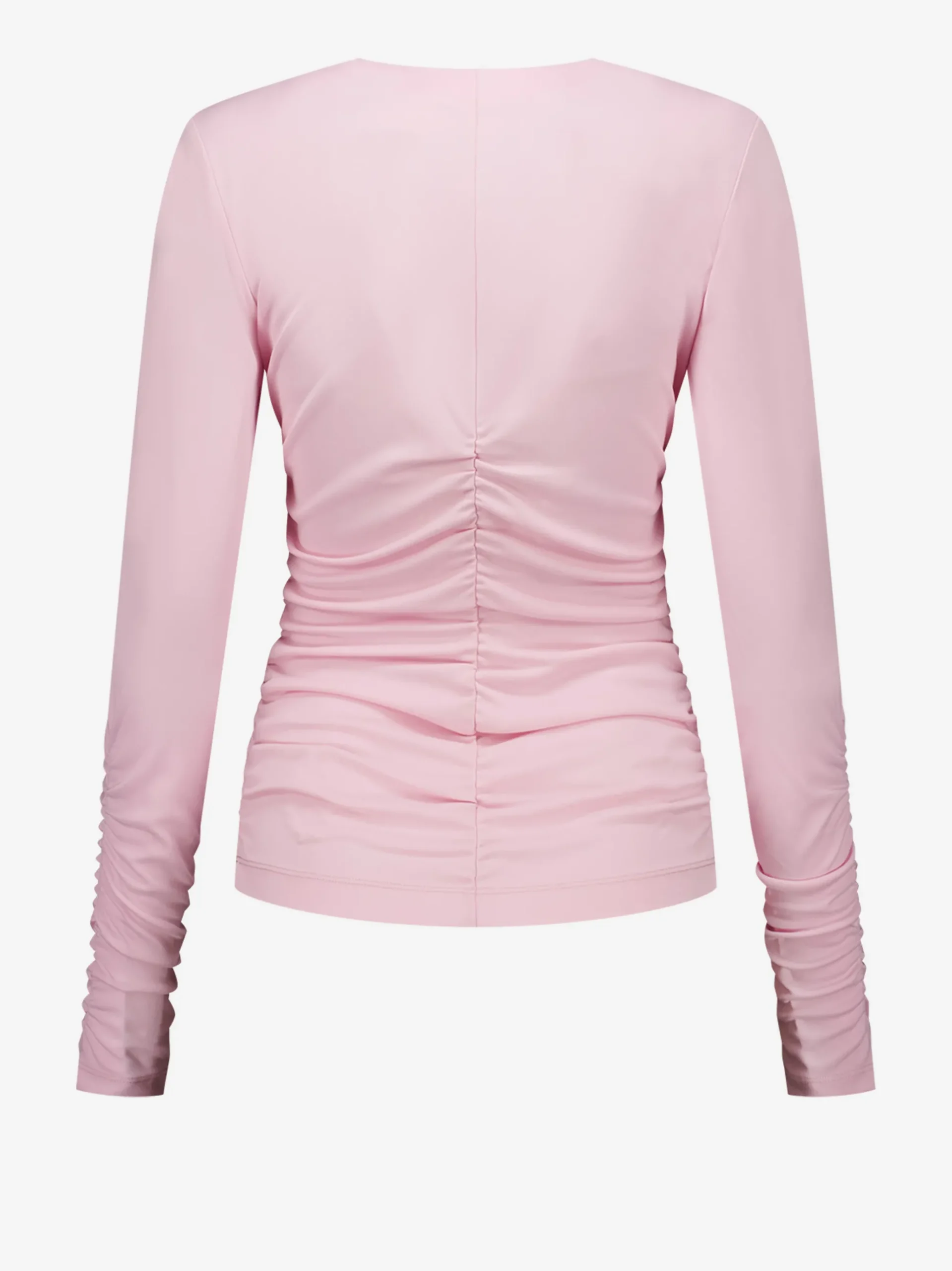Gedrapeerde top met bloem detail