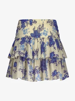 Gelaagde rok met bloemenprint en smock