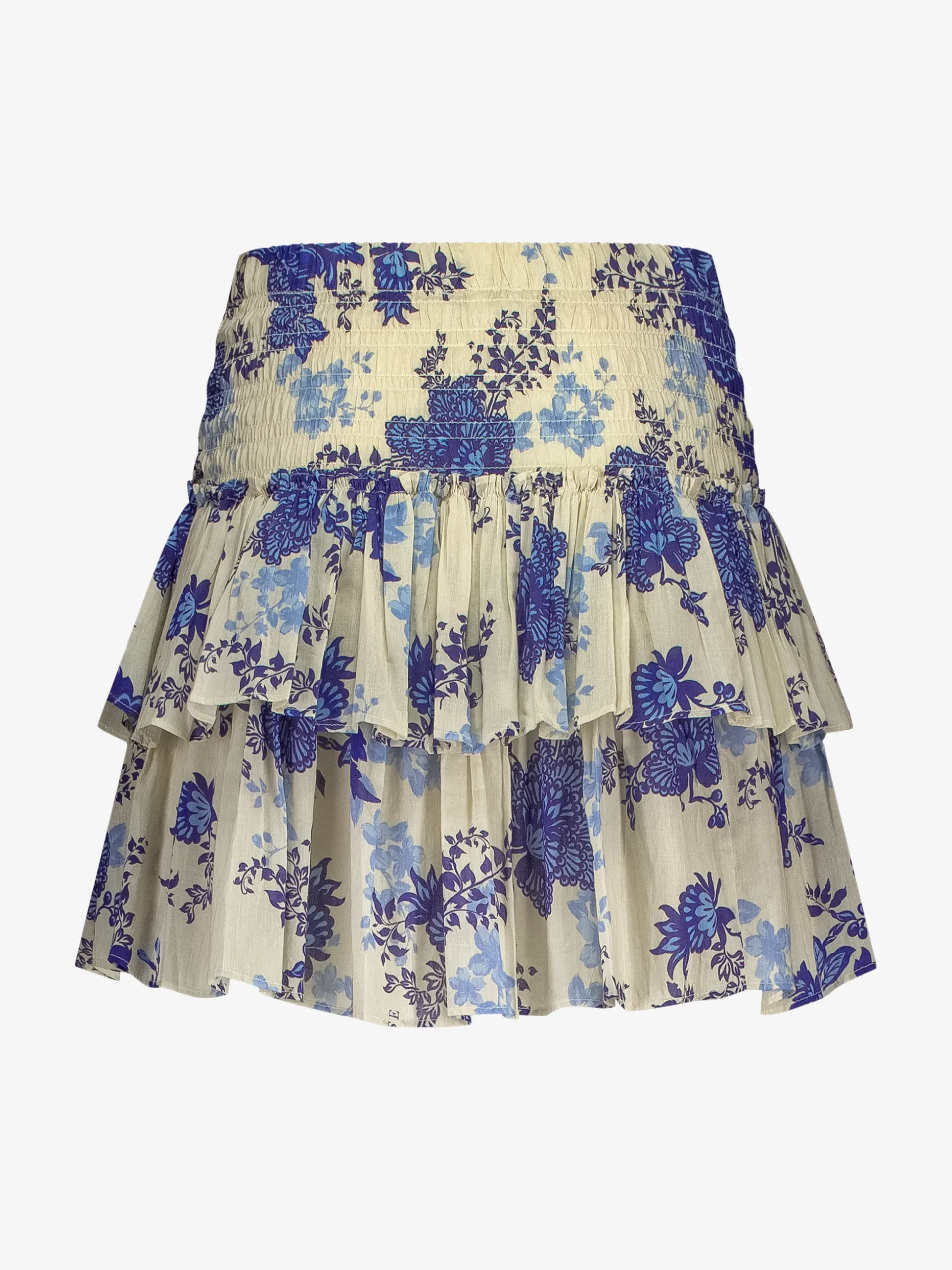 Gelaagde rok met bloemenprint en smock