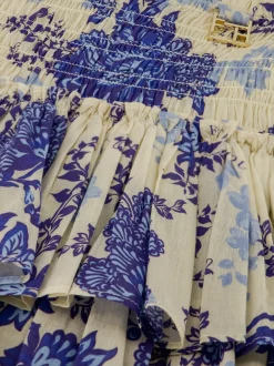 Gelaagde rok met bloemenprint en smock
