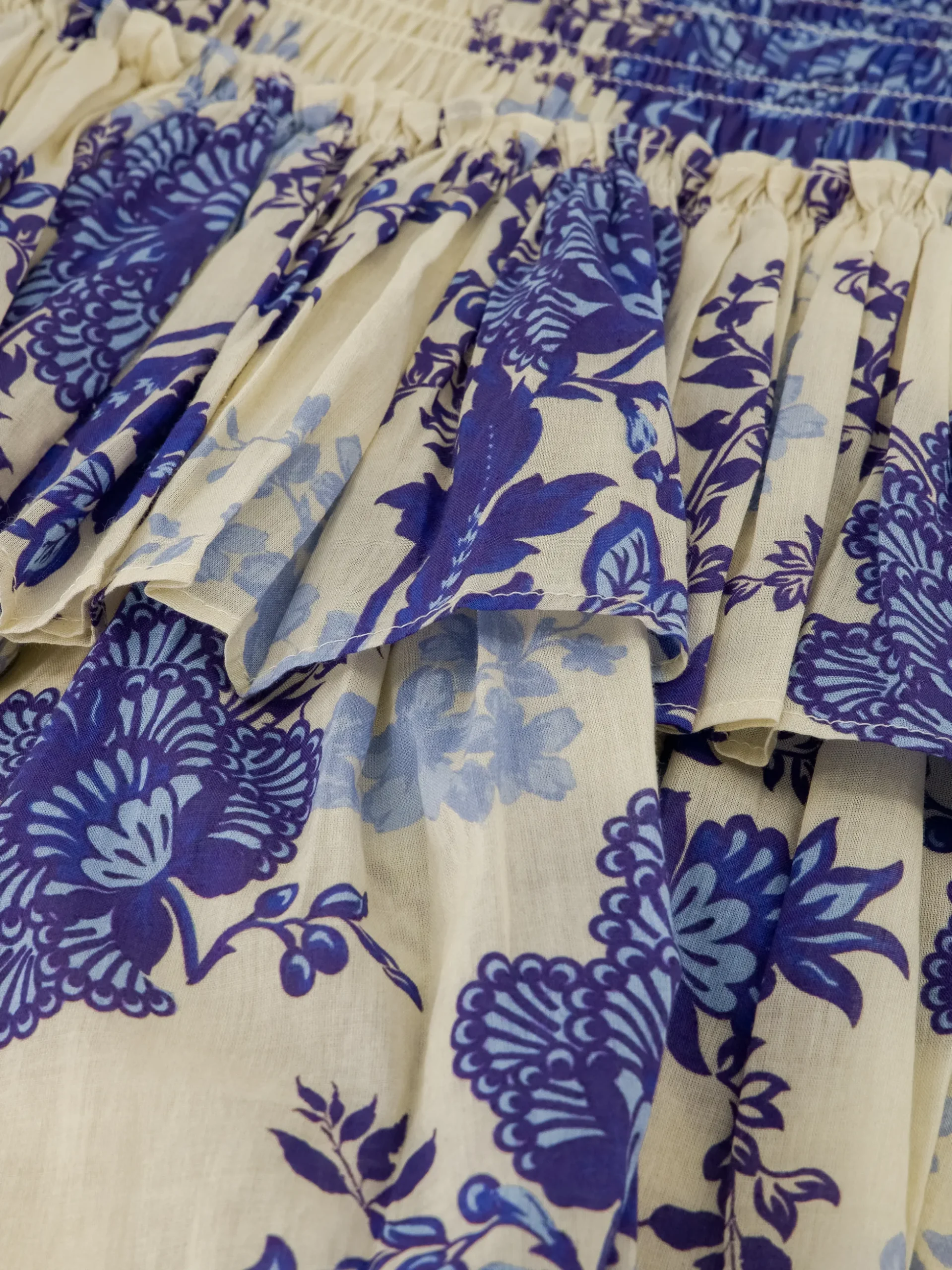 Gelaagde rok met bloemenprint en smock