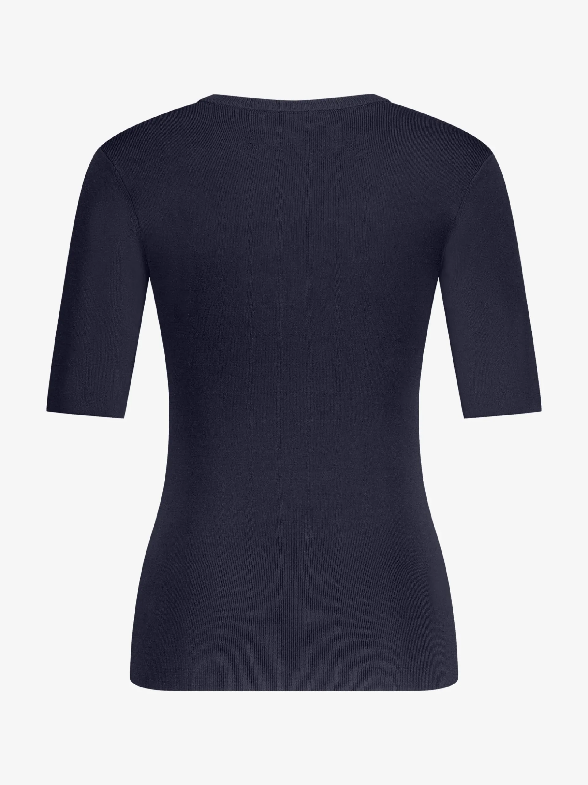 Geribde top met cut-out details en logo gespen