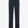 Gestreepte pantalon met decoratieve FH knopen