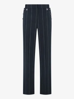 Gestreepte pantalon met decoratieve FH knopen