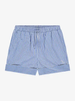 Gestreepte shorts met omgeslagen pijpen
