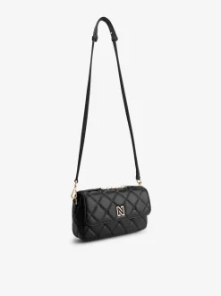 Gewatteerde clutch met hengsel en N-logo
