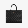 Gewatteerde shopper met logo patroon