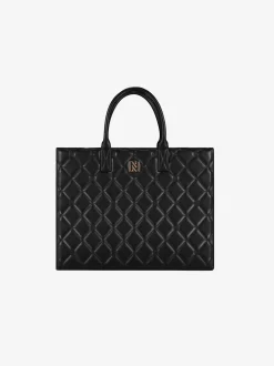 Gewatteerde shopper met logo patroon