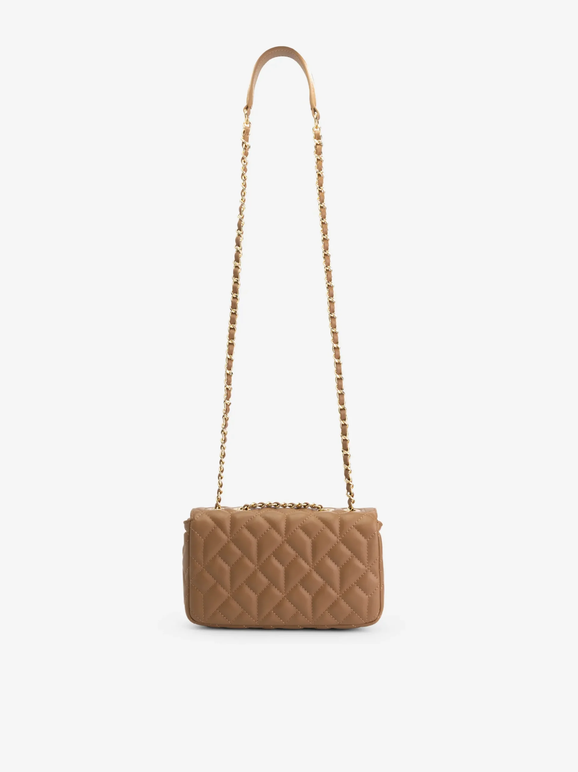 Gewatteerde tas met ketting detail