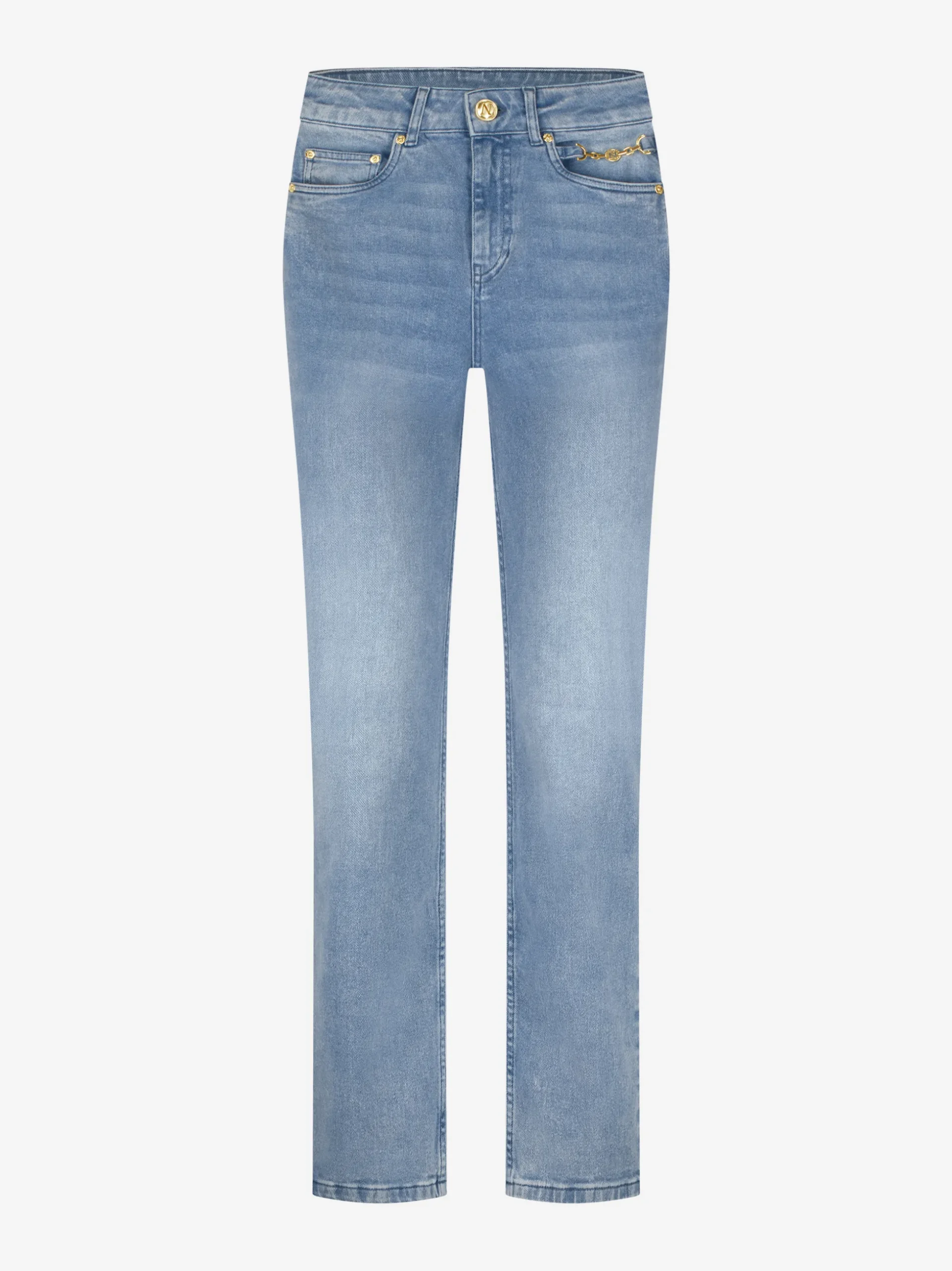 Jeans met ketting detail