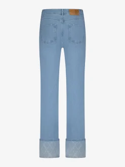 Jeans met rechte pijpen en omslagrand
